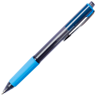 Pix cu mecanism de 1 MM, Aihao BP117V, cu mina albastra, grip de cauciuc, corp transparent negru, din plastic, 14.5 CM